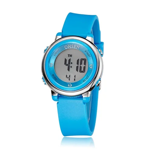 blue  Digital watch