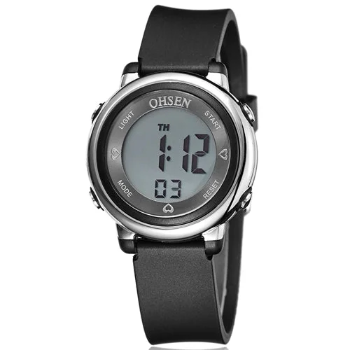 black digital watch