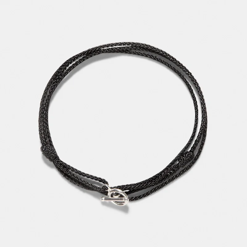 Oskar Gydell Nylon Cord Bracelet Black 3-Laps