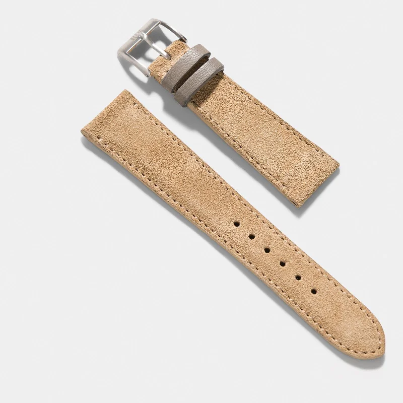 Refined Light Brown Suede Watch Strap