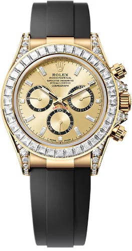 Rolex Cosmograph Daytona 40mm Yellow Gold Diamond-Set Dial Oysterflex Bracelet Diamond-Set Bezel and Diamond-Set Lugs - 126539TBR | 2024 Model