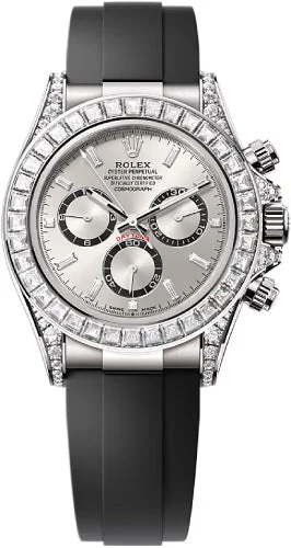 Rolex Cosmograph Daytona 40mm White Gold Diamond-Set Dial Oysterflex Bracelet Diamond-Set Bezel and Diamond-Set Lugs - 126539TBR | 2024 Model