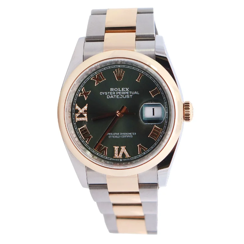 Rolex Datejust 36mm Green Dial Watch Ref# 126203