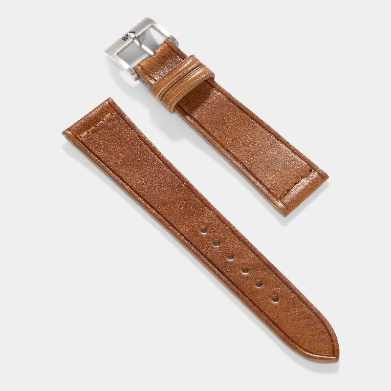 Siena Brown Extra Thin Leather Watch Strap