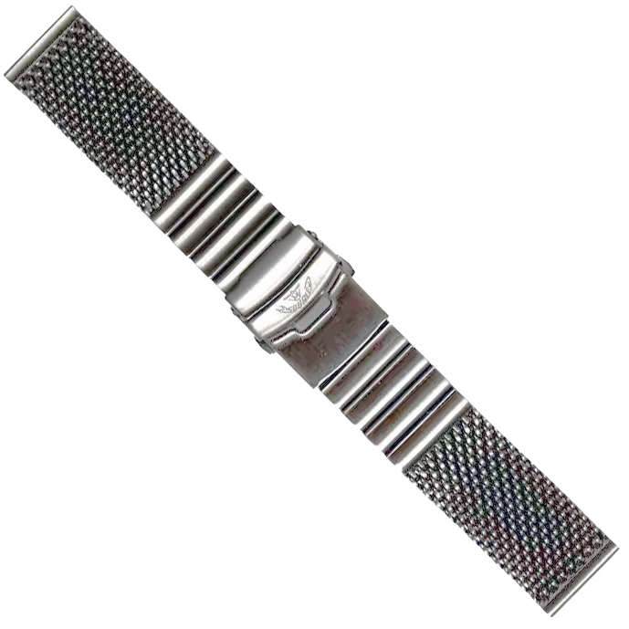 Squale Mesh Steel Bracelet Polished 22mm