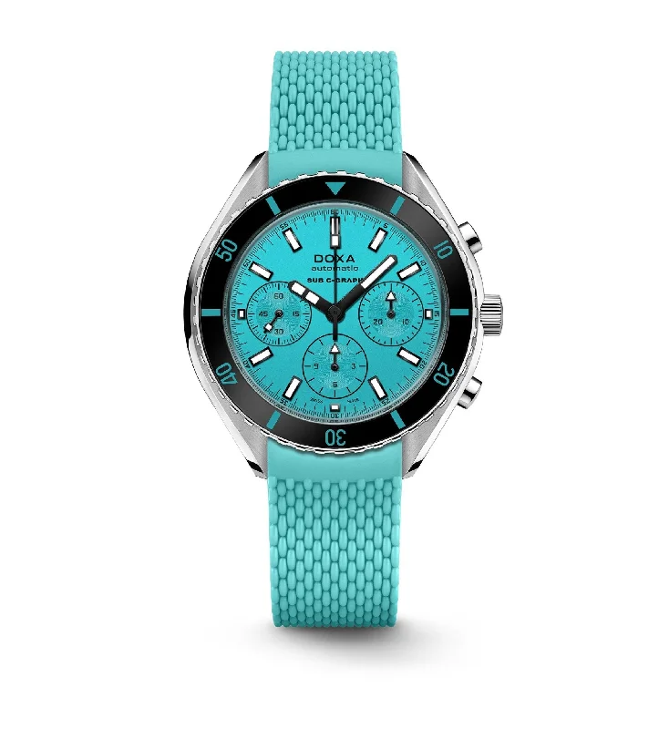 DOXA Sub 200 C-Graph Aquamarine Rubber - 798.10.241.10