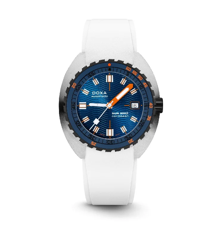 DOXA Sub 300 Beta Caribbean Rubber White - 830.10.201.10