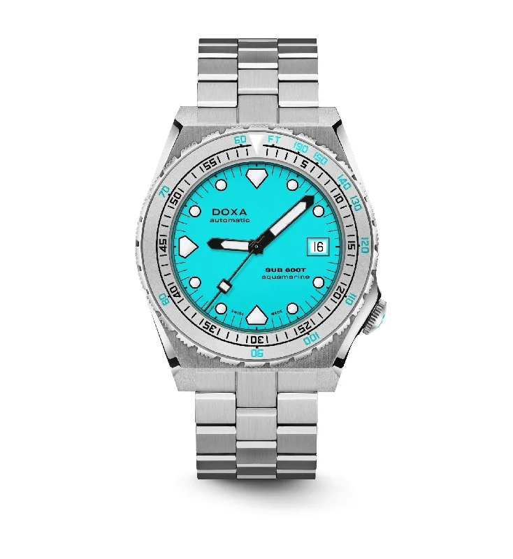 DOXA Sub 600T Aquamarine Stainless Steel Sandblasted - 862.10.241.25-N