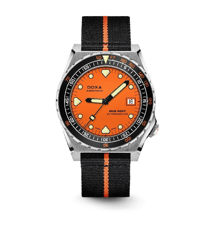 DOXA Sub 600T Professional Nato Black & Orange Ceramic - 862.10.351.21-N