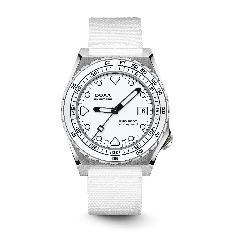 DOXA Sub 600T Whitepearl Nato Ceramic - 862.10.011.23-N