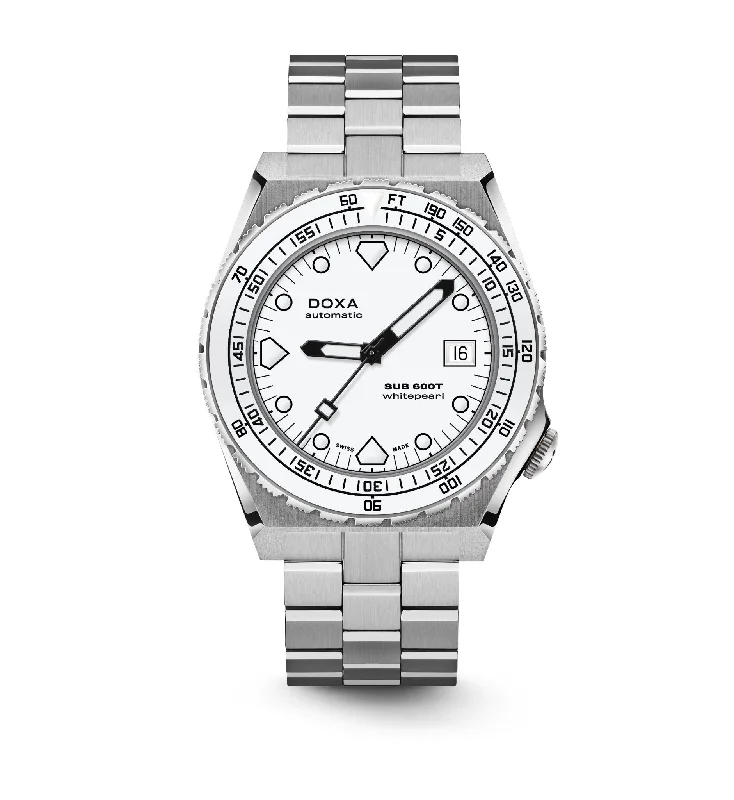 DOXA Sub 600T Whitepearl Stainless Steel Ceramic - 862.10.011.23-N