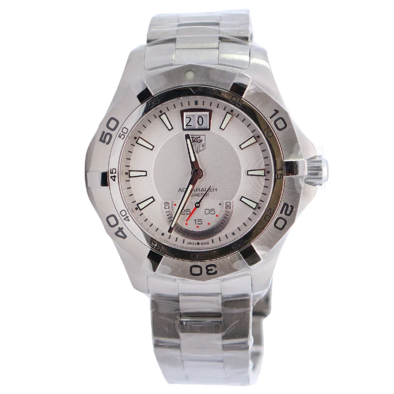 Tag Heuer Aquaracer 41mm White Dial Watch Ref# WAF1011