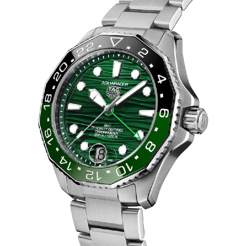 Tag Heuer Aquaracer Professional 300 GMT Watch - Green Dial