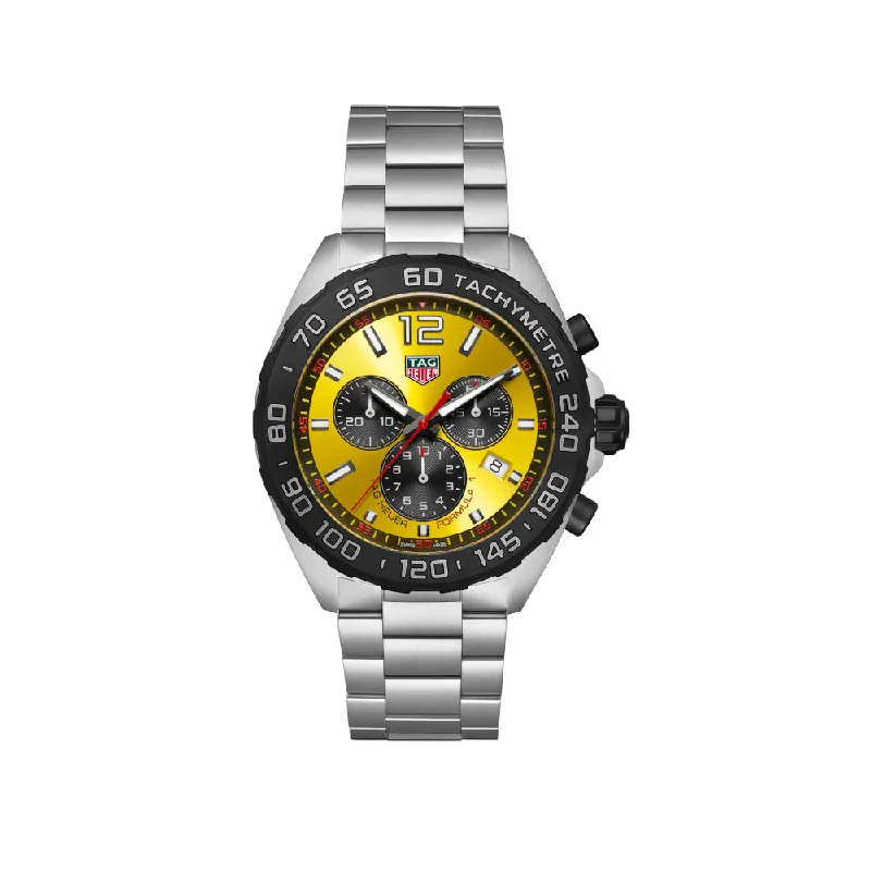 Tag Heuer Formula 1 Quartz Chronograph Watch - Yellow Dial