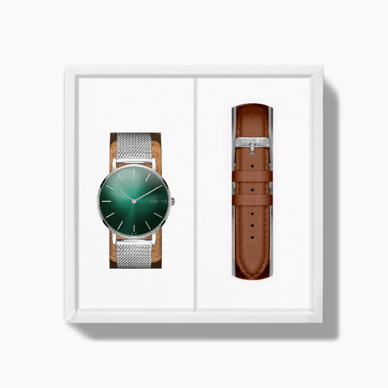 The Rainforest Classic Bundle | Green Dial - Silver Case