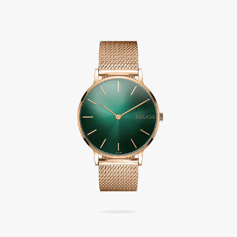 The Rainforest Classic | Green Dial - Rose Gold Case