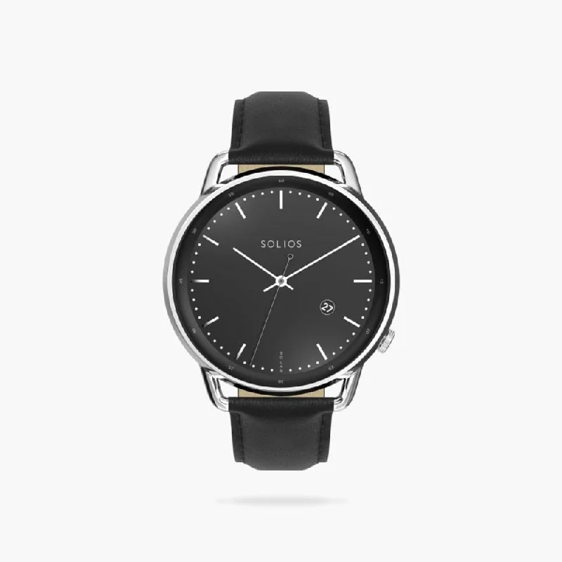 The Solar Curve | Black Dial - Silver Case