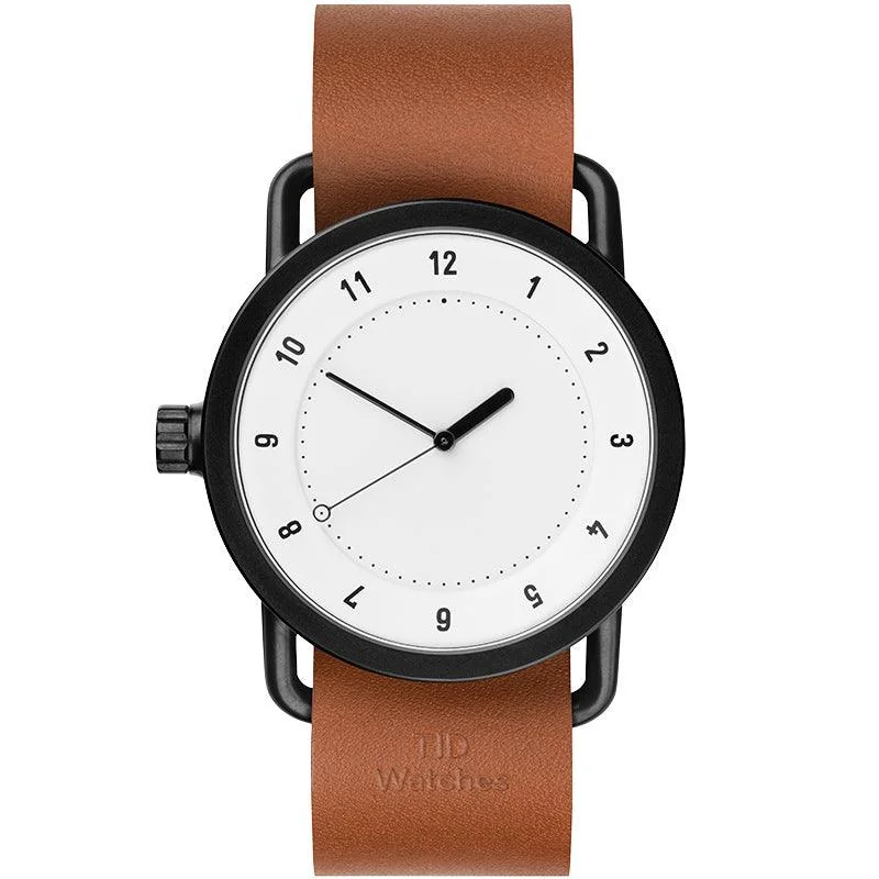 TID No.1 White Dial / Tan Leather Strap / Black Buckle