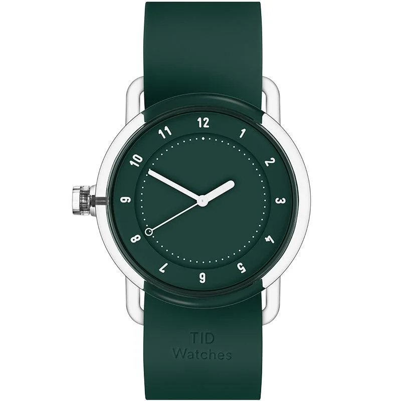 TID No.3 TR90 38mm Green / Green Silicone Strap / Transparent Buckle