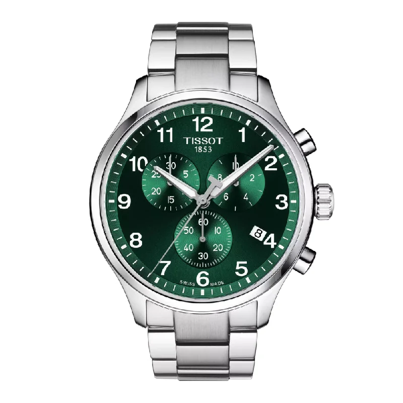 Tissot Chrono XL Classic 45mm Stainless Steel Quartz Green Dial