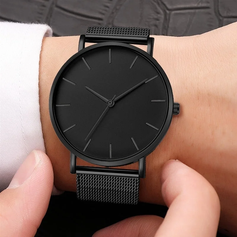 Ultra-thin Rose Gold Watch Minimalist Mesh Women Watch