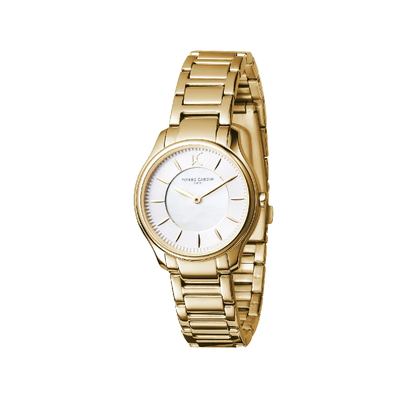 Vivienne Garnish Ladies Gold Watch with Mother of Pearl Dial