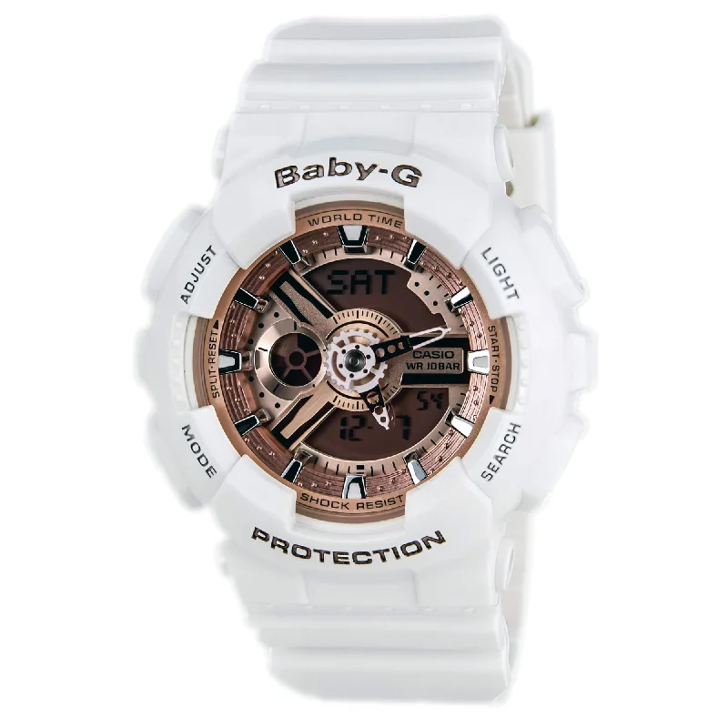 Casio Women's World Time Watch - Baby-G Ana-Digital Dial Resin Strap | BA110-7A1