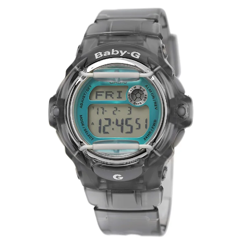 Casio Women's Digital Alarm Watch - Baby-G Quartz Teal & Grey Dial | BG169R-8B