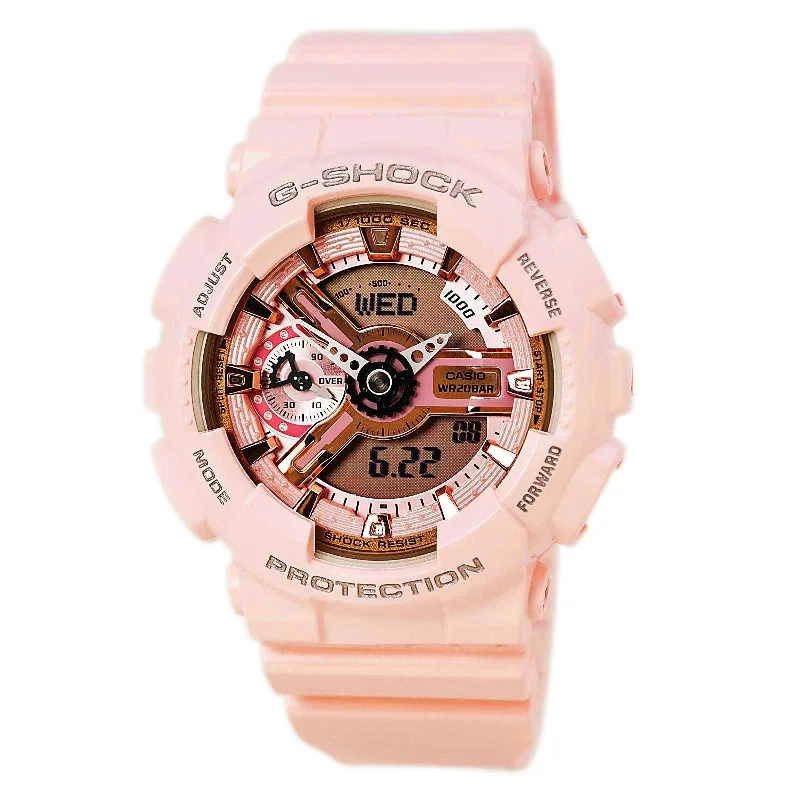 Casio Women's G-Shock Ana-Digi Pink Dial Watch | GMAS110MP-4A1