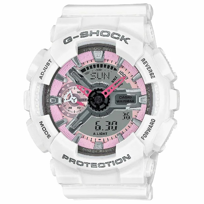 Casio Women's Alarm Watch - G-Shock S Series Dive Ana-Digi Grey Dial | GMAS110MP-7A