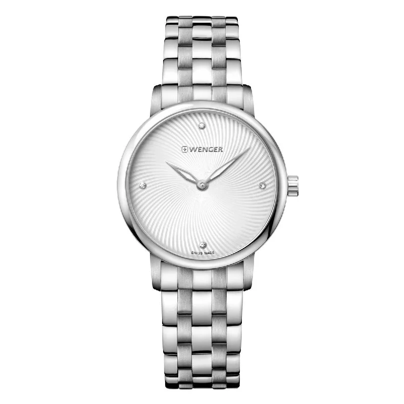 Wenger 01.1721.109 Women's Urban Donnissima Silver Dial Stainless Steel Crystal Watch