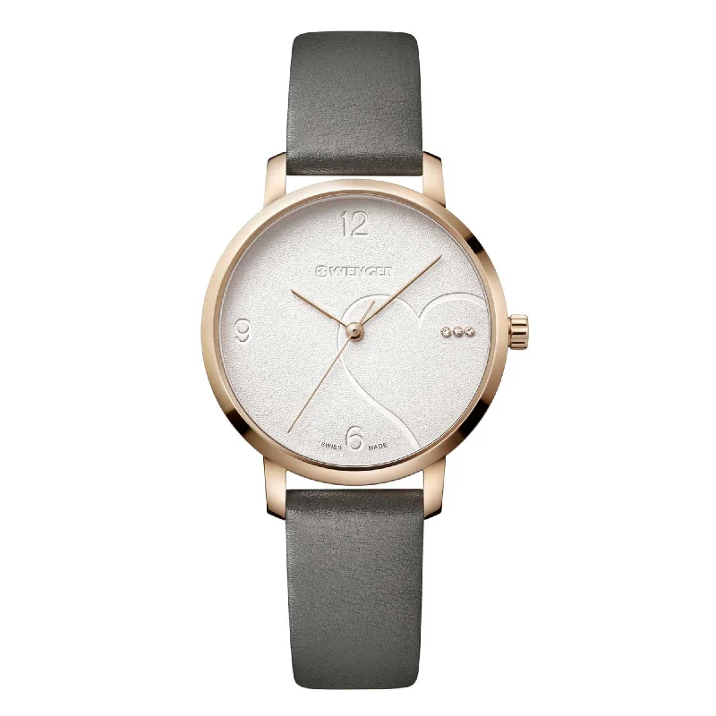 Wenger Women's Watch - Metropolitan Donnissima White Dial Grey Strap | 01.1731.111