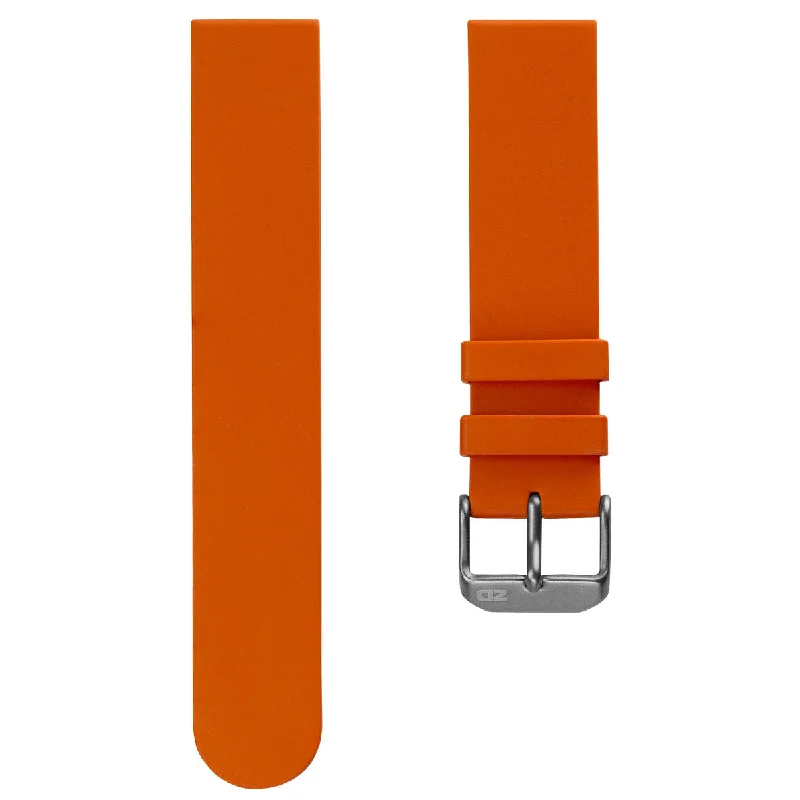 ZULUDIVER 270 Italian Rubber Watch Strap - Orange